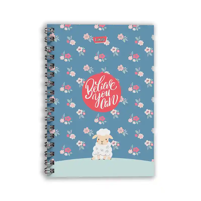 Cuaderno Agenda Femenina Lukis 5 Materias Cuadriculada