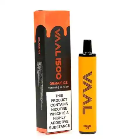 Vape Vapeador Desechable - Naranja Mentolada, 1500 Puff, Vaal