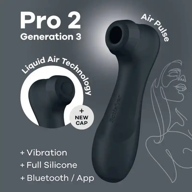 Estimulador Pro 2 3ra Generacion App Interactivo Dark Gray Satisfyer