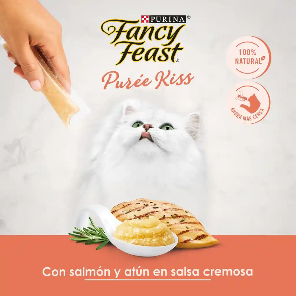 Snack liquido para gatos Fancy Feast con atún y salmón x40gr