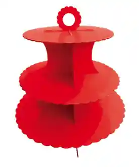 Torre Para Cupcakes Color Rojo Decoración Fiesta Cumpleaños Bautizos Eventos