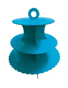 Torre Para Cupcakes Color Azul Caribe Decoración Fiesta Cumpleaños Bautizos Eventos