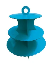 Torre Para Cupcakes Color Azul Caribe Decoración Fiesta Cumpleaños Bautizos Eventos