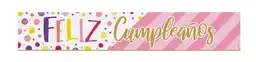 Cartel Metalizado Jumbo Feliz Cumpleaños Destellos