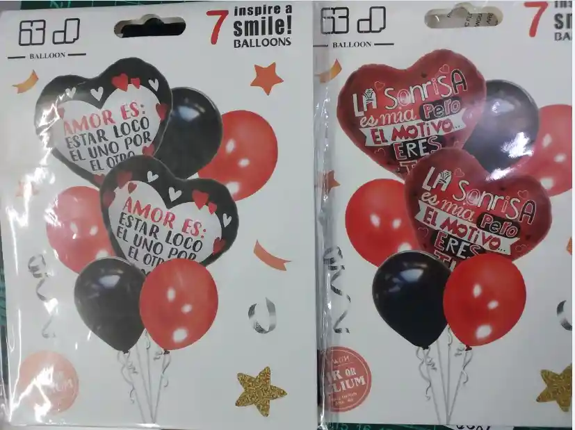 Globos Metalizados Mensajes Corazones