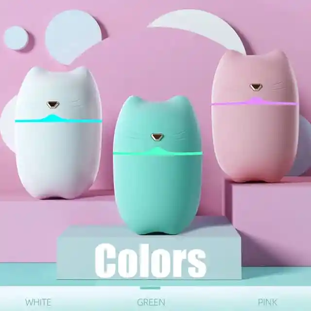Mini Humidificador De Aire Con Orejas De Gato, Difusor De Coche,oficina,dormitorio