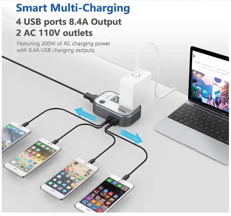 Convertidor De Voltaje Para Viaje 220v 110v Adaptador Universal Varrias Cabezas