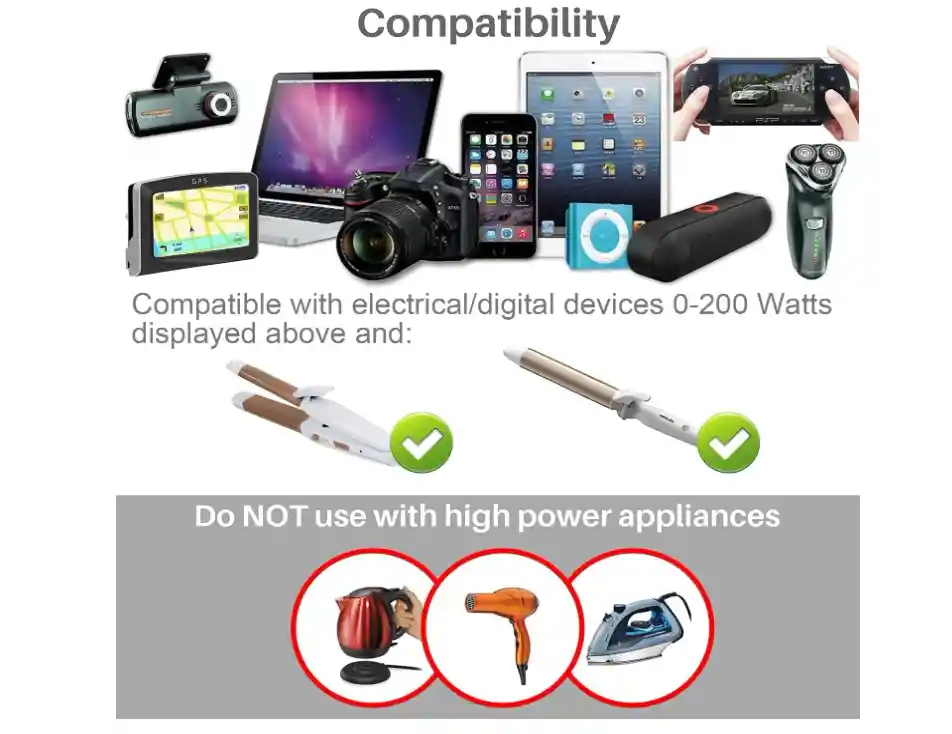 Convertidor De Voltaje Para Viaje 220v 110v Adaptador Universal Varrias Cabezas