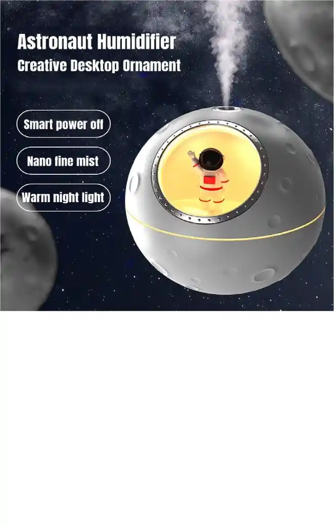  HUMIDIFICADOR Astronauta Electrico Usb Con Lampara Led Para El Hogar Aromaterapia Para Ninos 