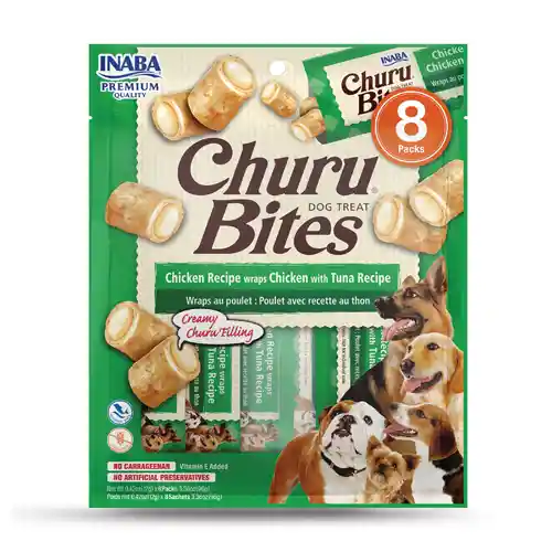 Churu. Bites Dogs Pollo Con Atun X 8 96gr