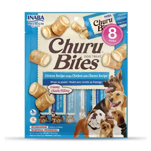 Churu. Bites Dogs Pollo Con Queso X 8 96gr