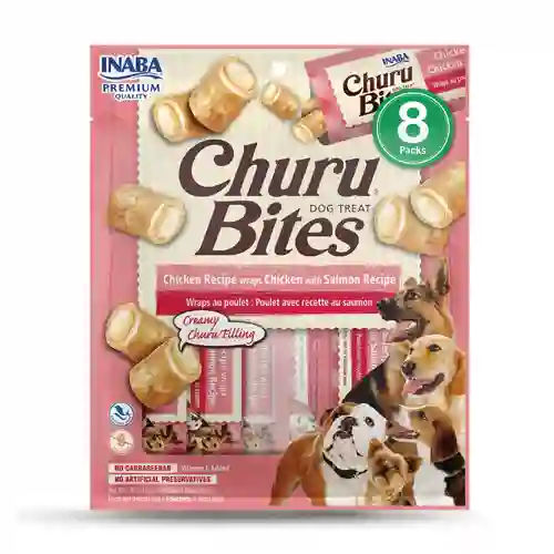 Churu. Bites Dogs Pollo Con Salmon X 8 96gr