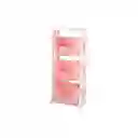 Organizador De Juguetes Multiuso 3 Niveles Plastico Blanco Y Rosa