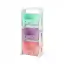 Organizador De Juguetes Multiuso 3 Niveles Verde,morado Y Rosa