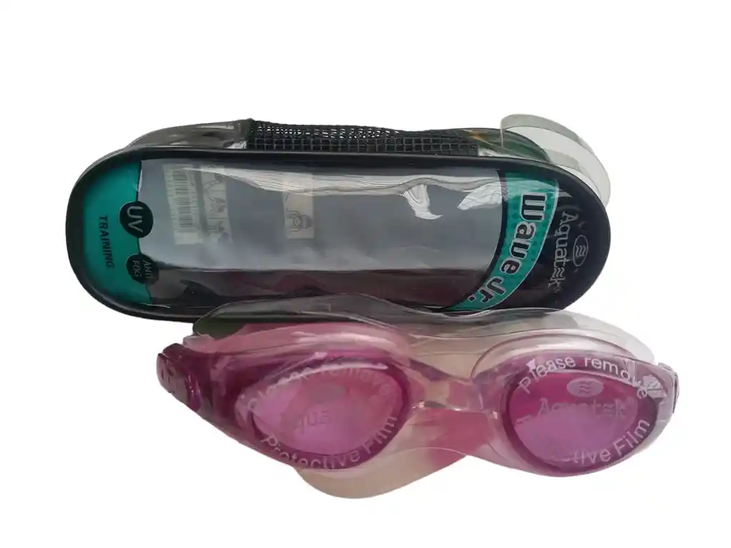 Gafas De Natación Estuche Piscina Aquatek Wave Jr Niño /a - Moradas