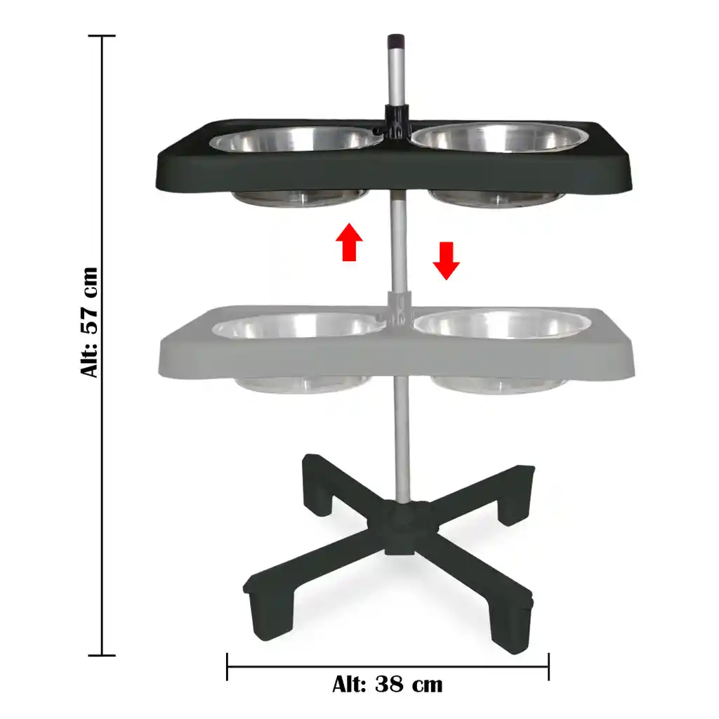 Comedor Ajustable Para Mascotas Mediano