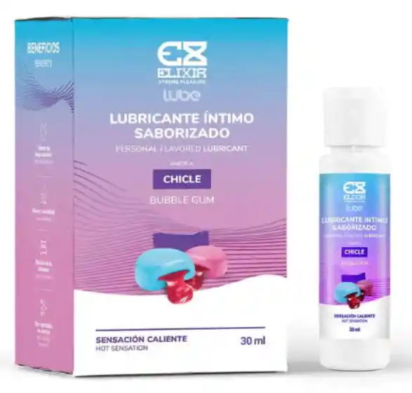 Lubricante Íntimo Saborizado Elixir Chicle 30ml