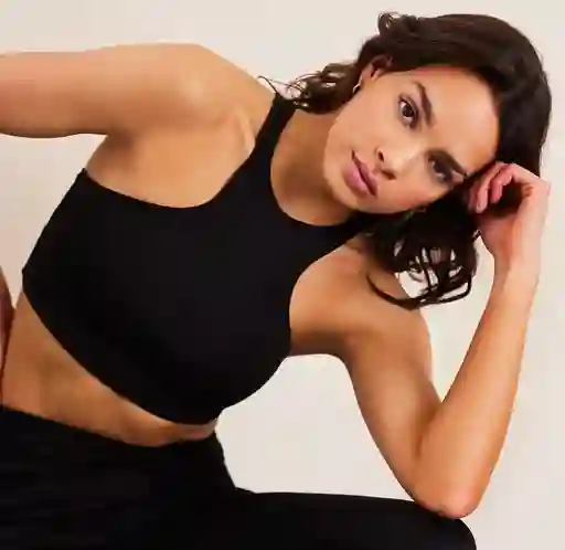 Crop Top X Negro Talla Única