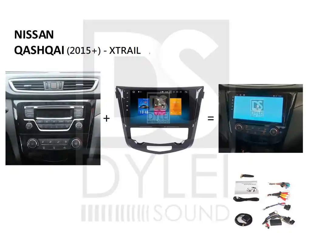 Radio Tipo Original Nissan X-trail/qashqai 2015+ Aire Digital Carplay 2gb Ram + 32gb Rom