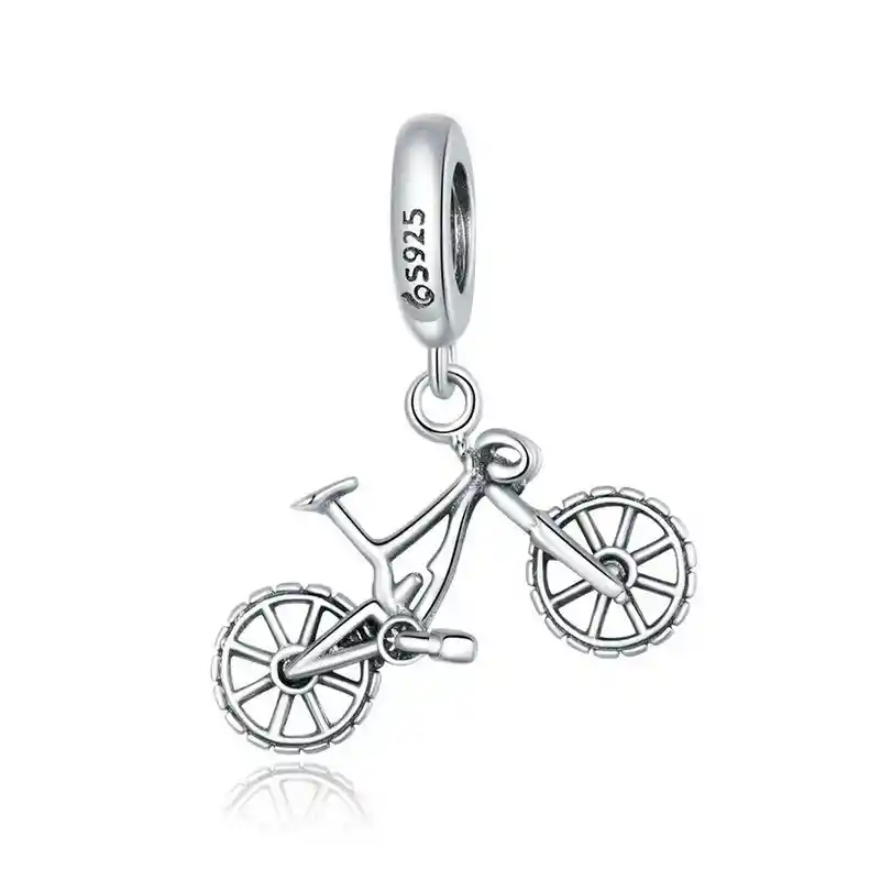 Charm Dije Bicicleta Bike Para Pulsera O Cadena Plata 925