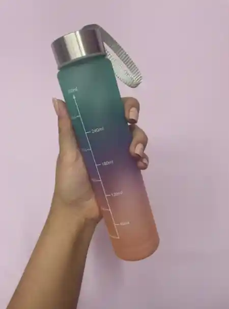 Botella Termo Agua Sedentarismo Gym Motivacional Pitillo 300ml Riñones Diabetis Caminata Trabajo Universidad Colegio Paseo