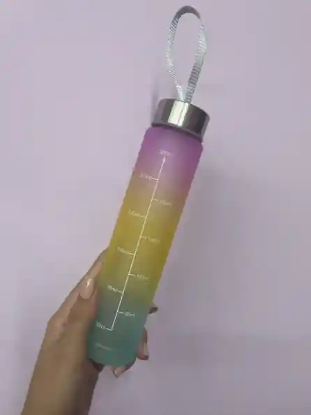 Botella Termo Agua Sedentarismo Gym Motivacional Pitillo 300ml Riñones Diabetis Caminata Trabajo Universidad Colegio Paseo