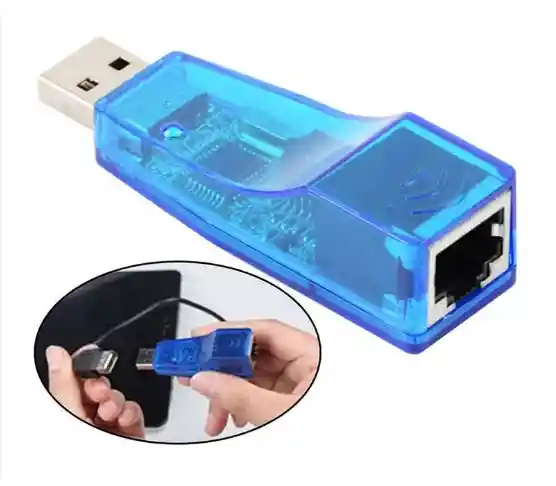 Tarjeta De Red Usb 2.0 A Rj45 Azul Lan 10/100mbps Pc Portátil