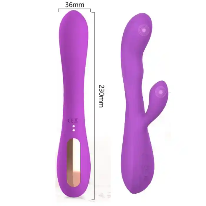 Vibrador Doble Estimulación Alta Gama Con Calefacción Recargable