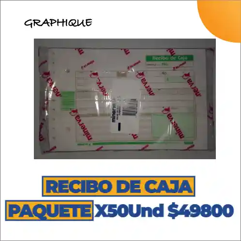 Recibo De Caja Paquete X50 Unidades