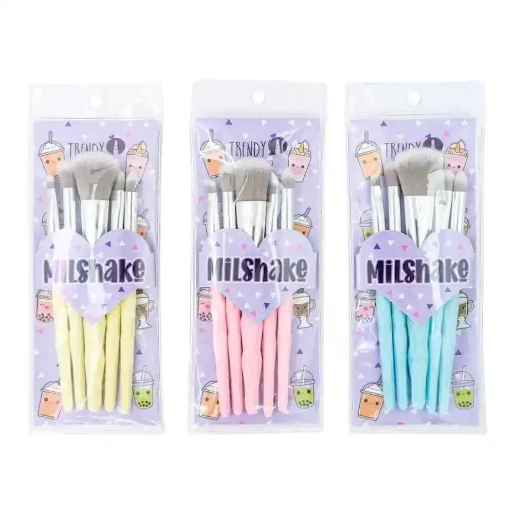  Kit De Brochas Milkshake X5 TRENDY Color Al Azar 