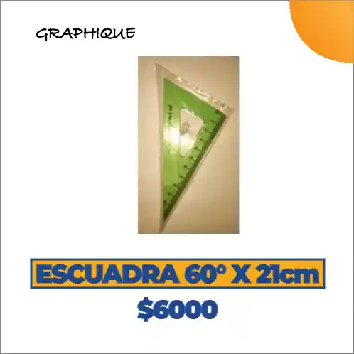 Escuadra 60° X 21 Cm