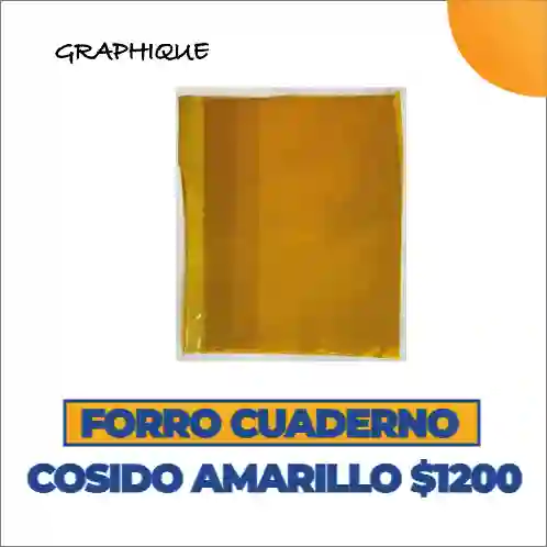 Forro Cuaderno Cosido Amarillo