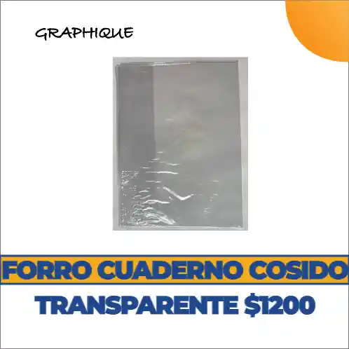 Forro Cuaderno Cosido Transparente