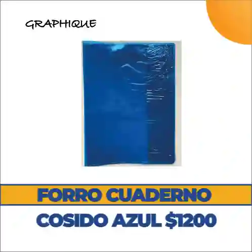 Forro Cuaderno Cosido Azul