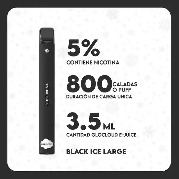 Vape Glu Cloud Black Ice 800 Puffs Large