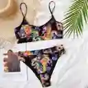 Vestido De Baño Bikini Beijin Negro Dragones