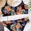 Vestido De Baño Bikini Beijin Negro Dragones
