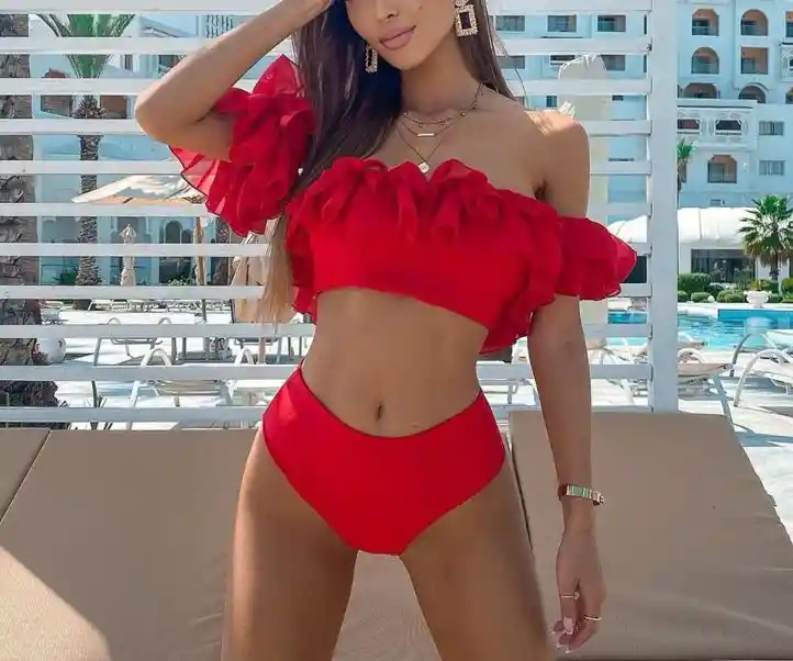 Vestido De Baño Rojo Bikini Cancún| August