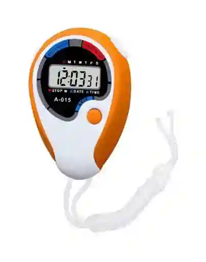 Cronómetro Profesional Digital A-015 Reloj Alarma - Naranja
