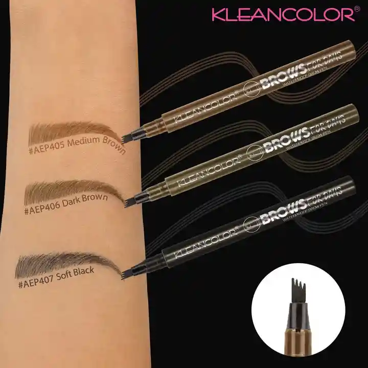 Kleancolor-lapiz De Cejas Tipo Microblading Brows For Days Waterproof Dark Brown