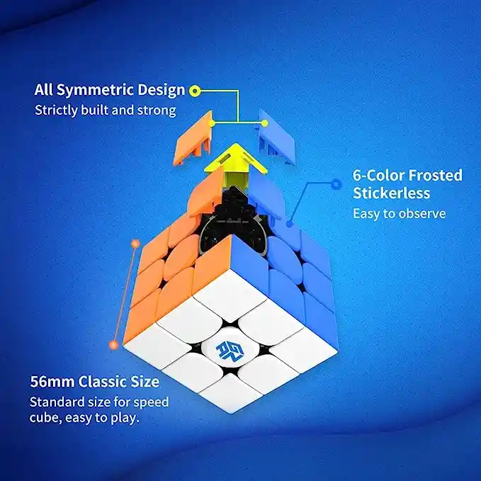 Gan 356 R Stickerless Original Cubo Rubik Profesional 3x3