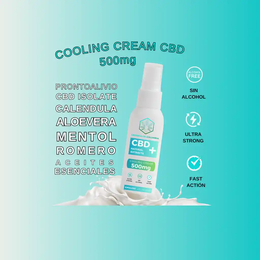 Cremagel Cbd 500mg Emulsion Ultra Absorbente Con Extractos Naturales