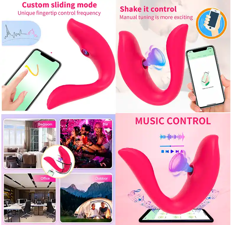 Succionador Del Clitoris Por App Bluetooth Vibrador A Distancia Mundial Funciona Smartphone 10 Modos De Vibración Carga Usb