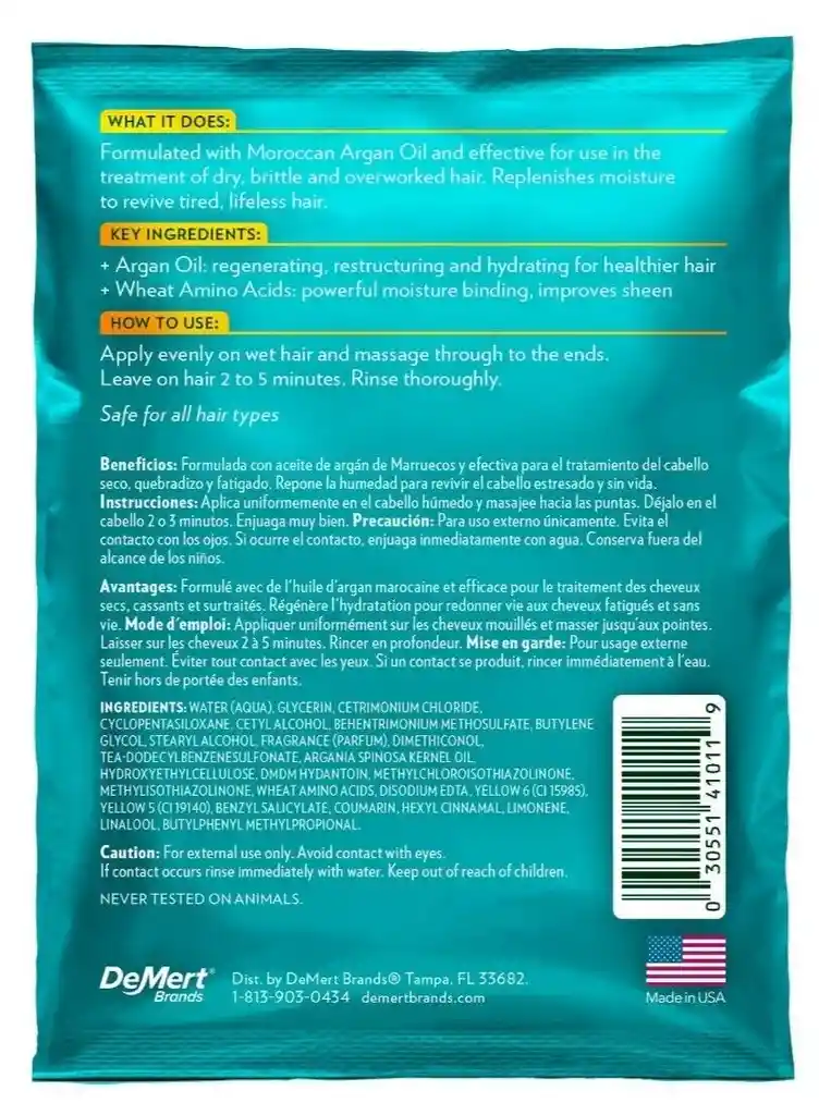  Mascarilla Capilar Intensiva Aceite Argan Marroqui Hi Pro PAC Original 