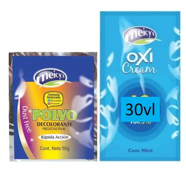 Kit Decolorante 50gr + Oxigenta 90ml Meicy´s