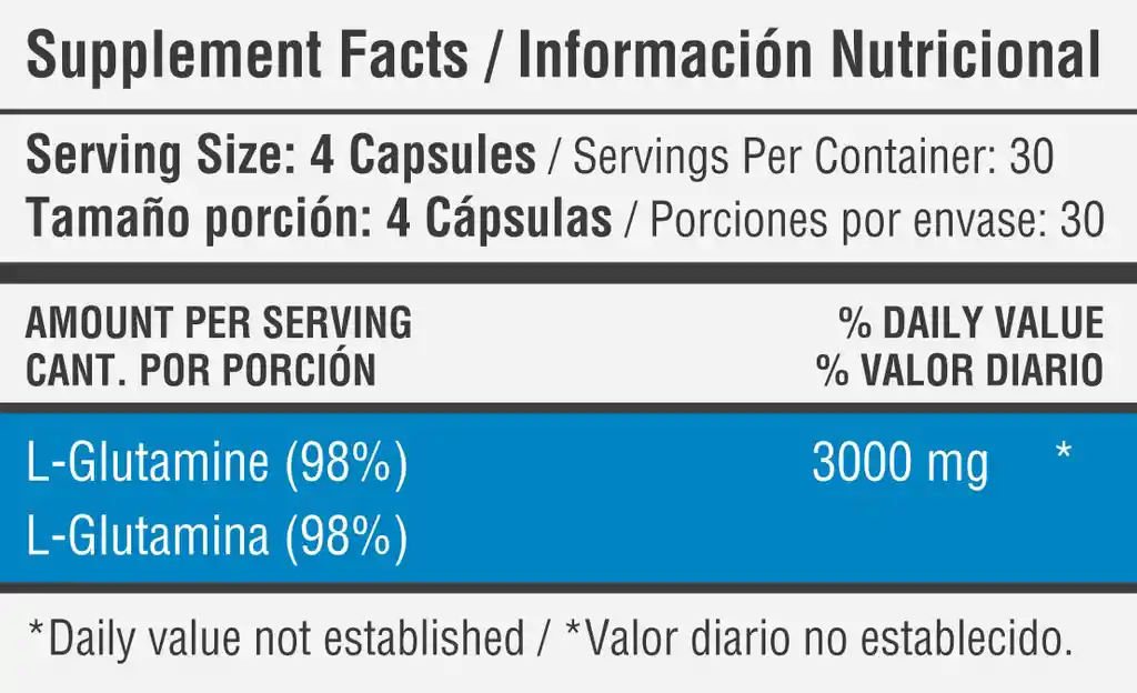 L- Glutamine 3.000m 120 C