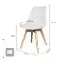 Set 2 Sillas Eames Acolchadas Silla Comedor Patas De Madera