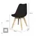 Set 2 Sillas Eames Acolchadas Silla Comedor Patas De Madera