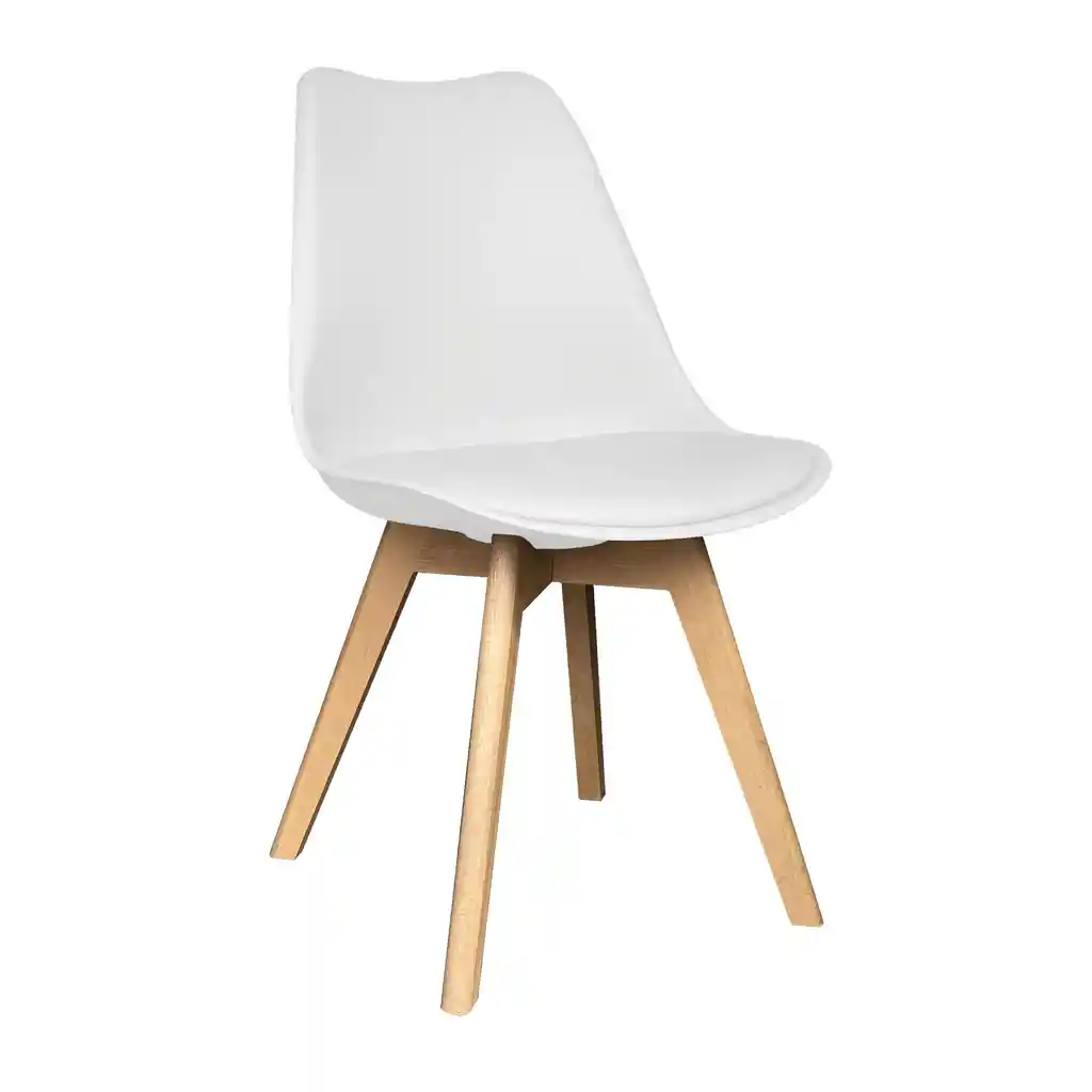 Silla Tipo Eames Tulip Asiento Acolchado Minimalista