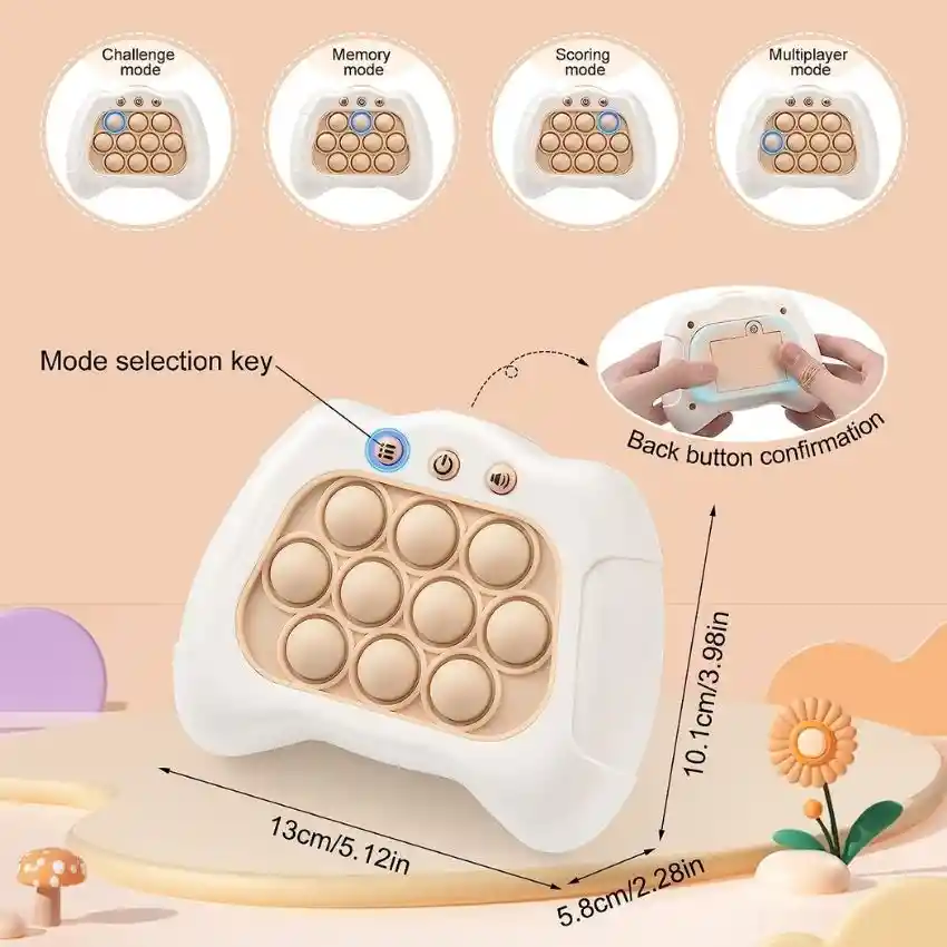 Consola De Juegos Quick Push Bubbles Regalo Para Niños Color Blanco